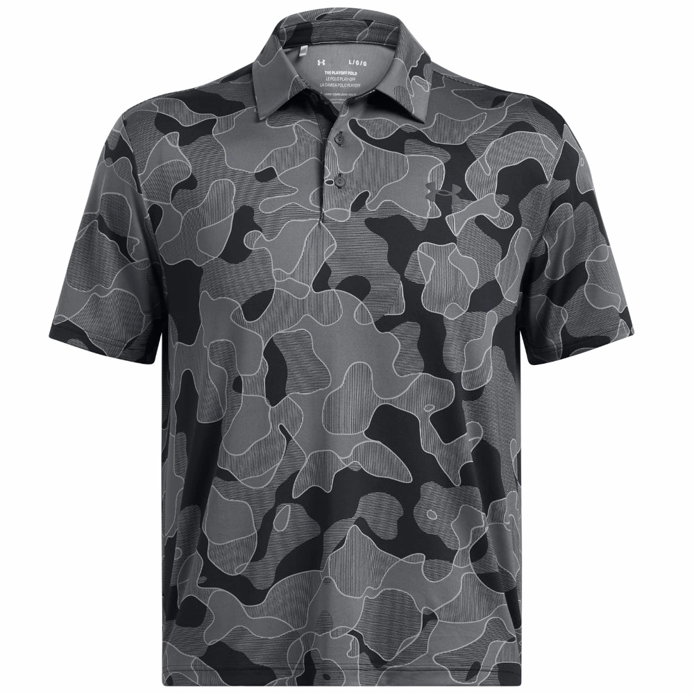 Under Armour Playoff 3.0 Printed Polo Shirt - Black Seamless construction Chill Vibe