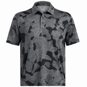 Under Armour Playoff 3.0 Printed Polo Shirt - Black Seamless construction Chill Vibe