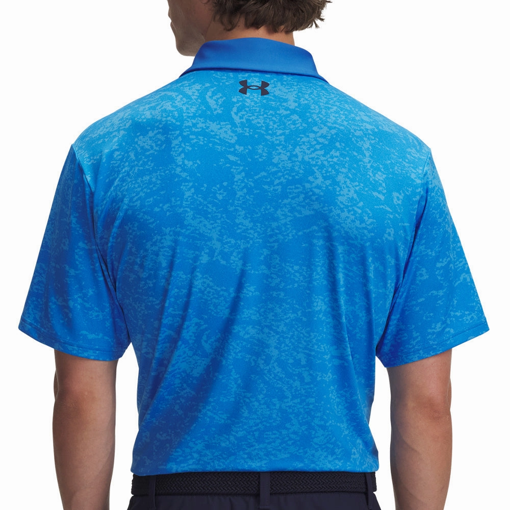Under Armour Playoff 3.0 Printed Polo Shirt - Blue Atlantis/Viral Blue/Midnight Navy Smart Comfort