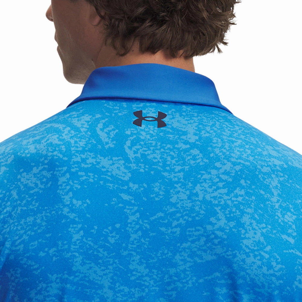 Under Armour Playoff 3.0 Printed Polo Shirt - Blue Atlantis/Viral Blue/Midnight Navy Tight fit sexiness