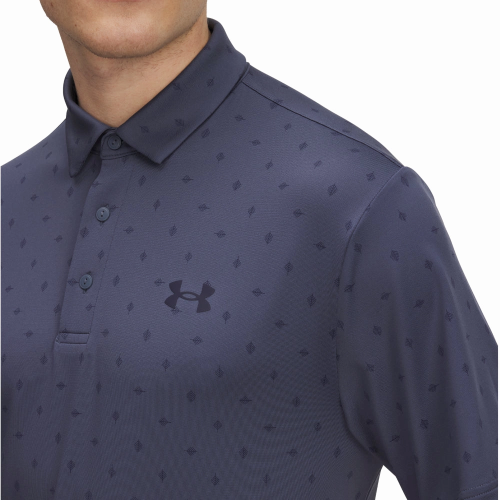 LongLastingColor Cycling endurance Under Armour Playoff 3.0 Printed Polo Shirt - Downpour Grey/Midnight Navy
