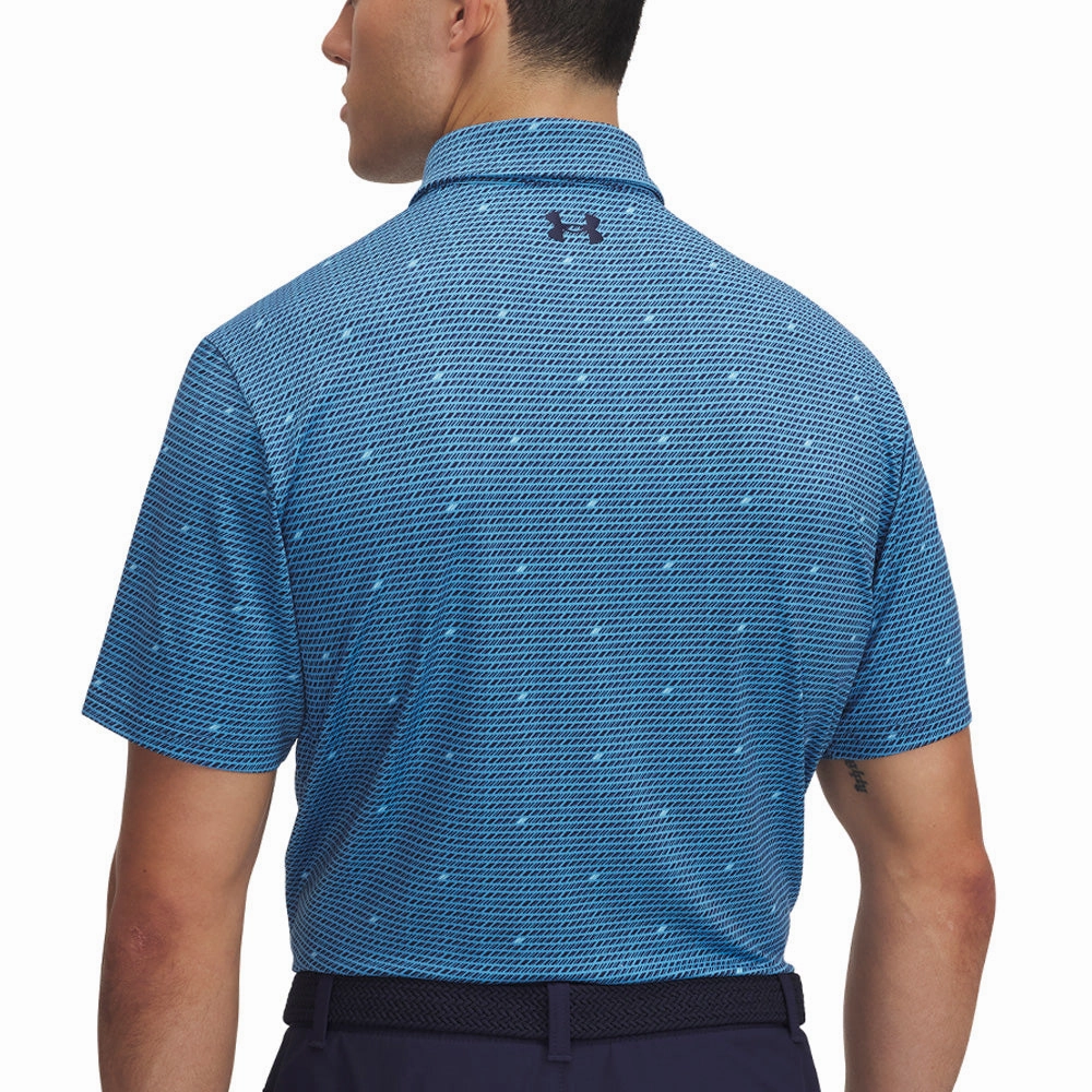 Under Armour Playoff 3.0 Printed Polo Shirt - Ether Blue/Midnight Navy Fashion-Forward Fit