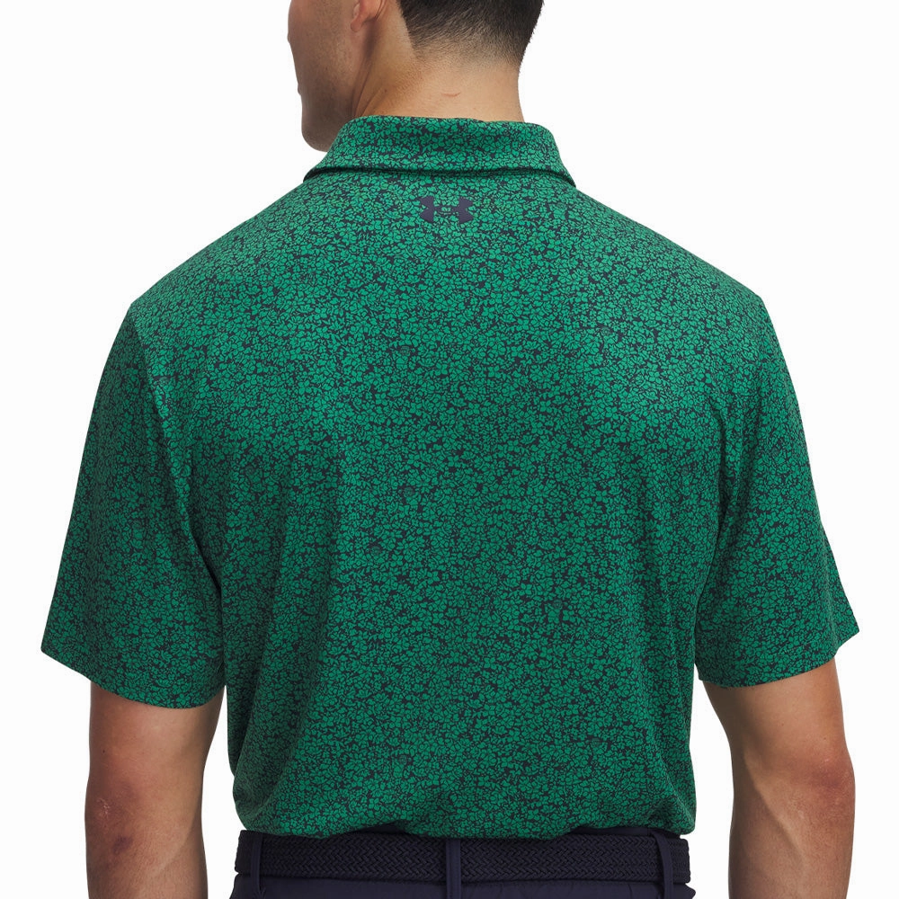 Stretchable Fabric Non-toxic Under Armour Playoff 3.0 Printed Polo Shirt - Green/Midnight Navy