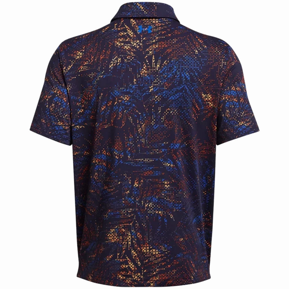 Under Armour Playoff 3.0 Printed Polo Shirt - Midnight Navy/Phoenix/Photon Seasonal Casual Scoop neck femininity