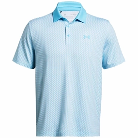 Under Armour Playoff 3.0 Printed Polo Shirt - Sky Blue/White/Sky Blue Comfortable Wear