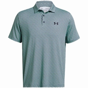 Under Armour Playoff 3.0 Printed Polo Shirt - Starlight/Midnight Navy BioBased Fibers Breathable Yarn Composition