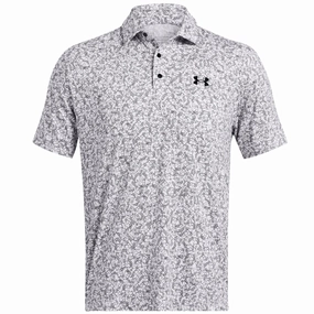 SunProtectionFabric Under Armour Playoff 3.0 Printed Polo Shirt - White/Black