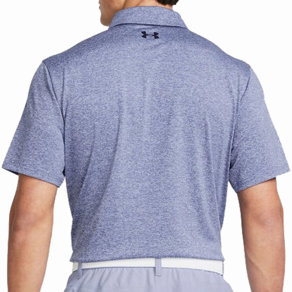 Under Armour Playoff 3.0 Stripe Polo Shirt - Celeste/Vapor Green/Starlight LayeredHemDetails