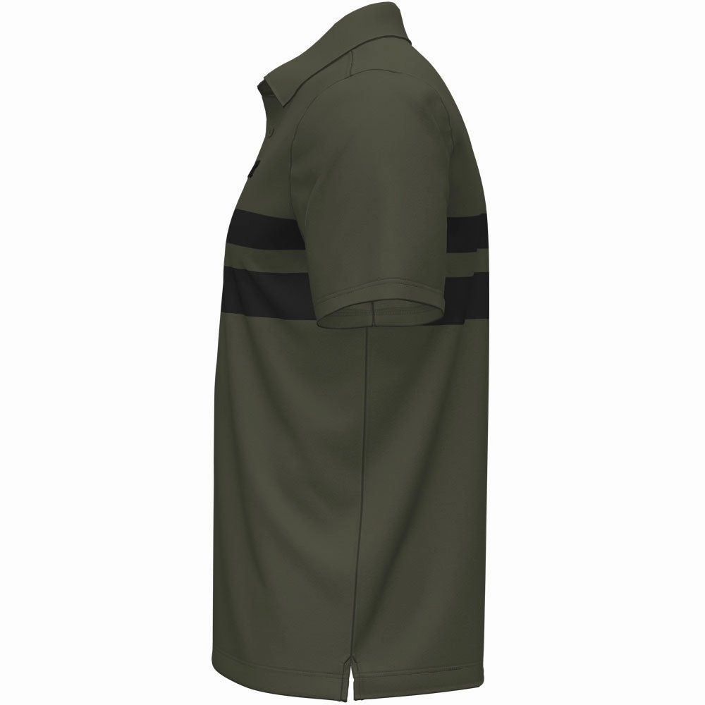 Layered Comfort Under Armour Playoff 3.0 Stripe Polo Shirt - Marine OD Green/Black