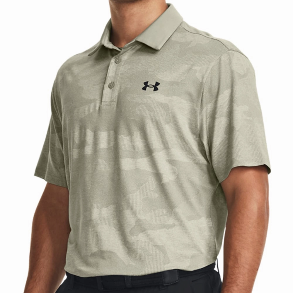 Under Armour Playoff Camo Jacquard Polo Shirt - Grove Green LongLastingColor Relaxing Day