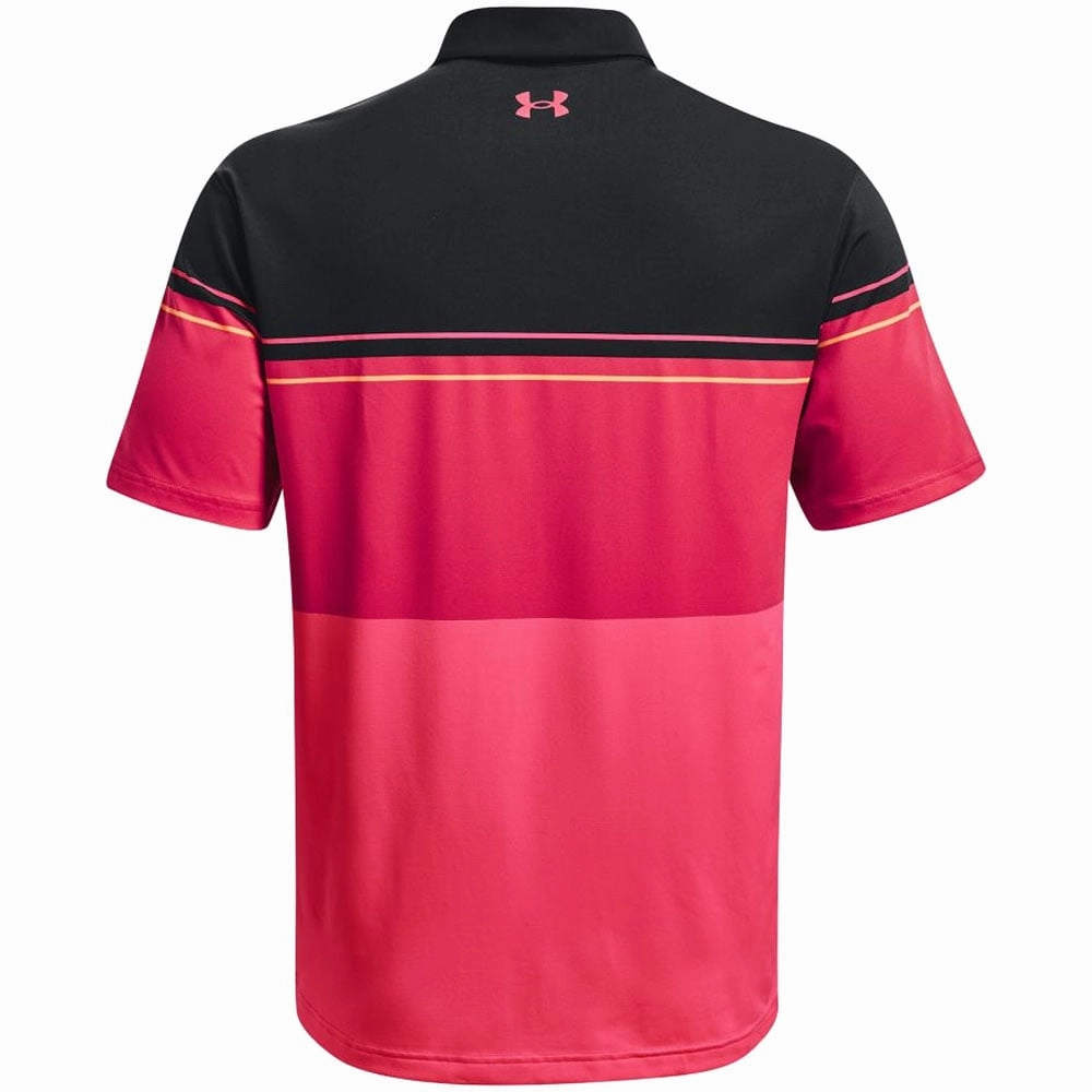 Under Armour Playoff Polo Shirt 2.0 - Black/Red/Pink Comfy Layer Relax Comfort Style