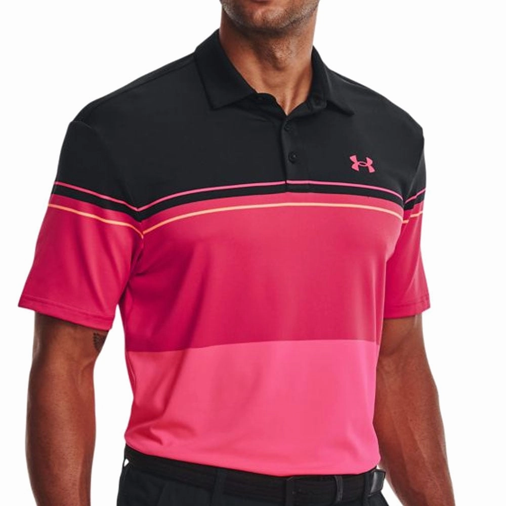 Under Armour Playoff Polo Shirt 2.0 - Black/Red/Pink certified