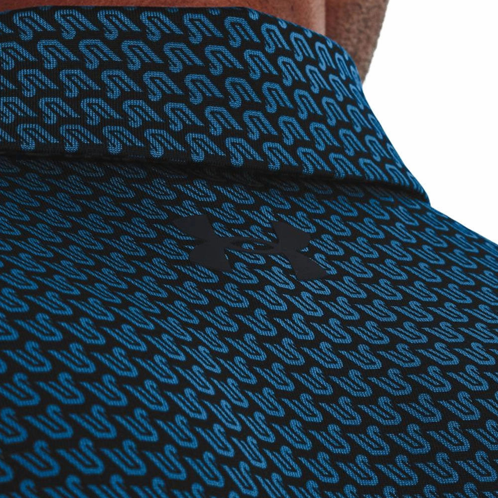 Under Armour Playoff Polo Shirt 2.0 - Blue Pattern Lint Resistant Surface QuickDry