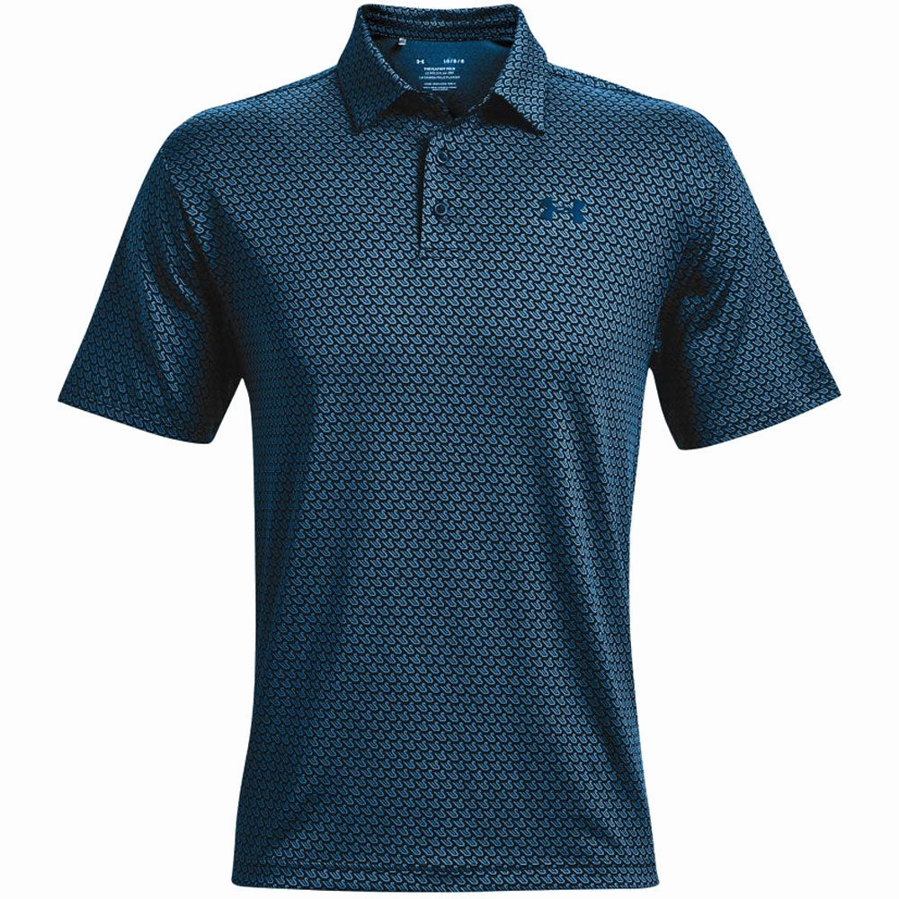 Under Armour Playoff Polo Shirt 2.0 - Blue Pattern Breathable Wearable