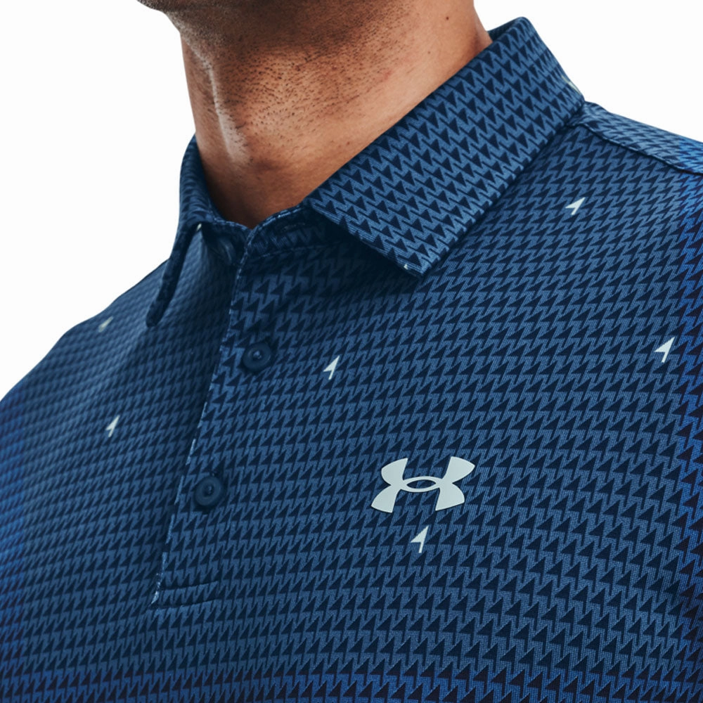 Under Armour Playoff Polo Shirt 2.0 - Petrol Blue/Black/Light Blue Layered Sleeve