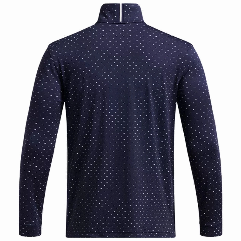 Flannel Under Armour Playoff Printed 1/4 Zip Sweater - Midnight Navy/White