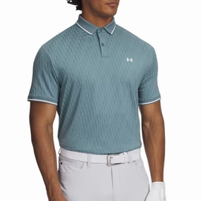 High-Quality Cotton Under Armour Playoff Sport Jacquard Polo Shirt - Jasper Blue/White/White