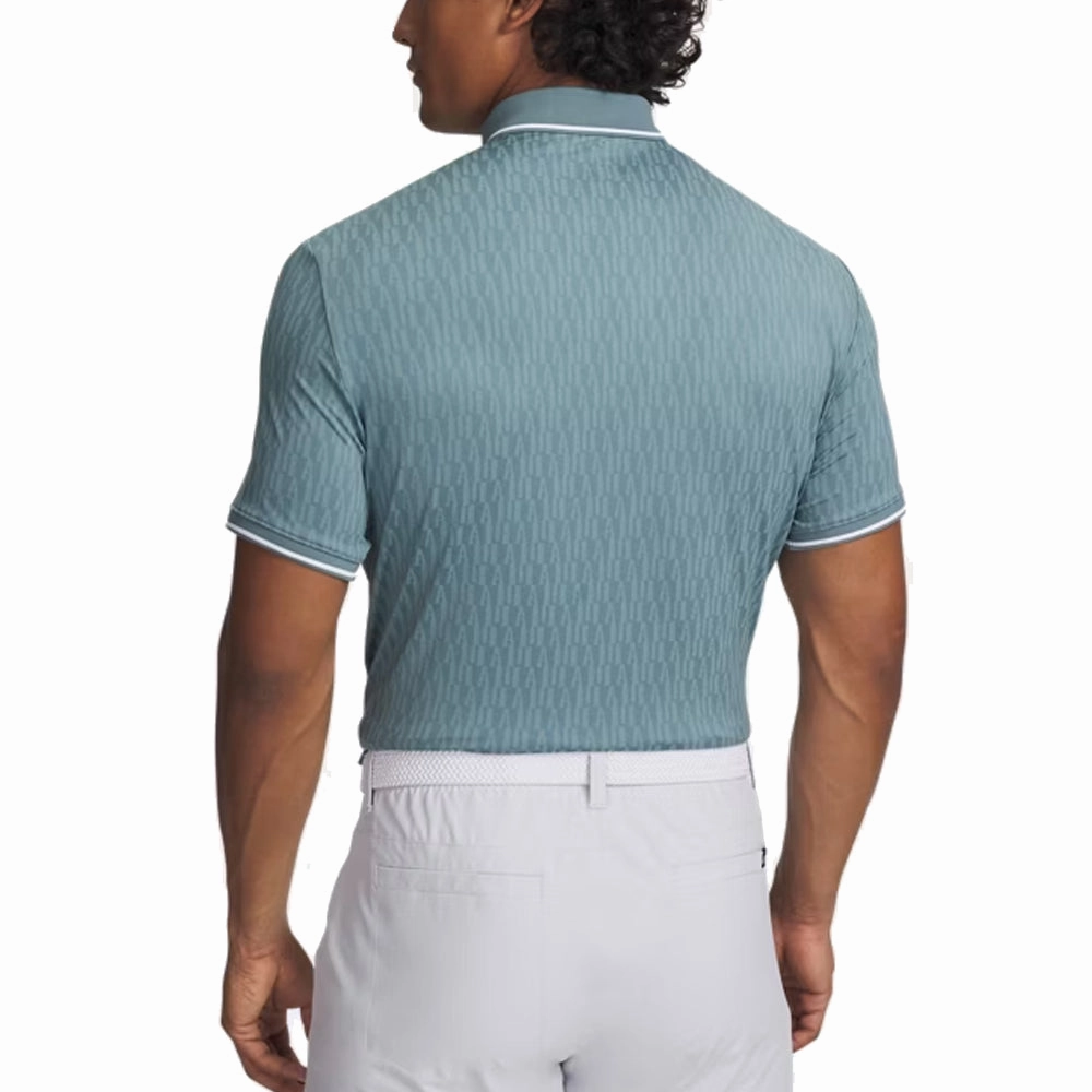 Under Armour Playoff Sport Jacquard Polo Shirt - Jasper Blue/White/White QuickDry Material Fashion-Forward