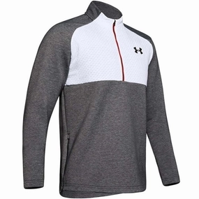 Warm Top Under Armour Space Reactor 1/2 Zip Sweater - Black/White