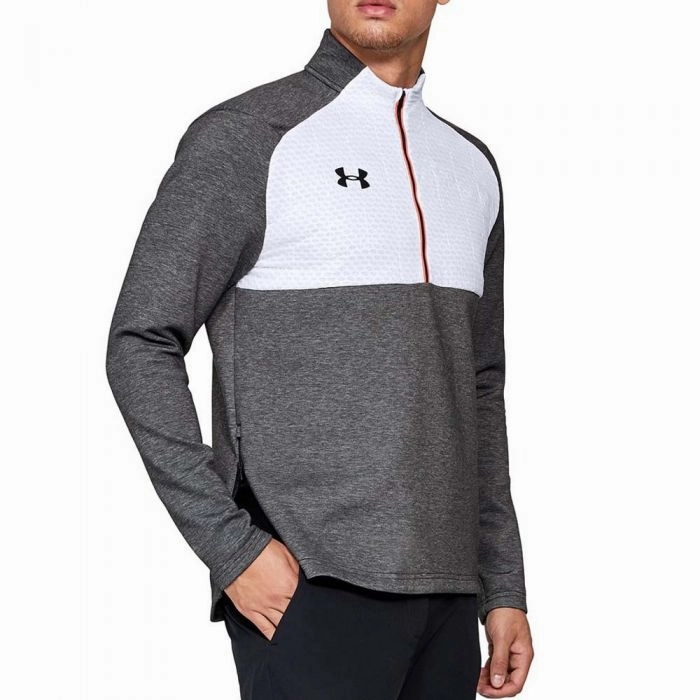 Layer Bold Soft Wear Under Armour Space Reactor 1/2 Zip Sweater - Black/White