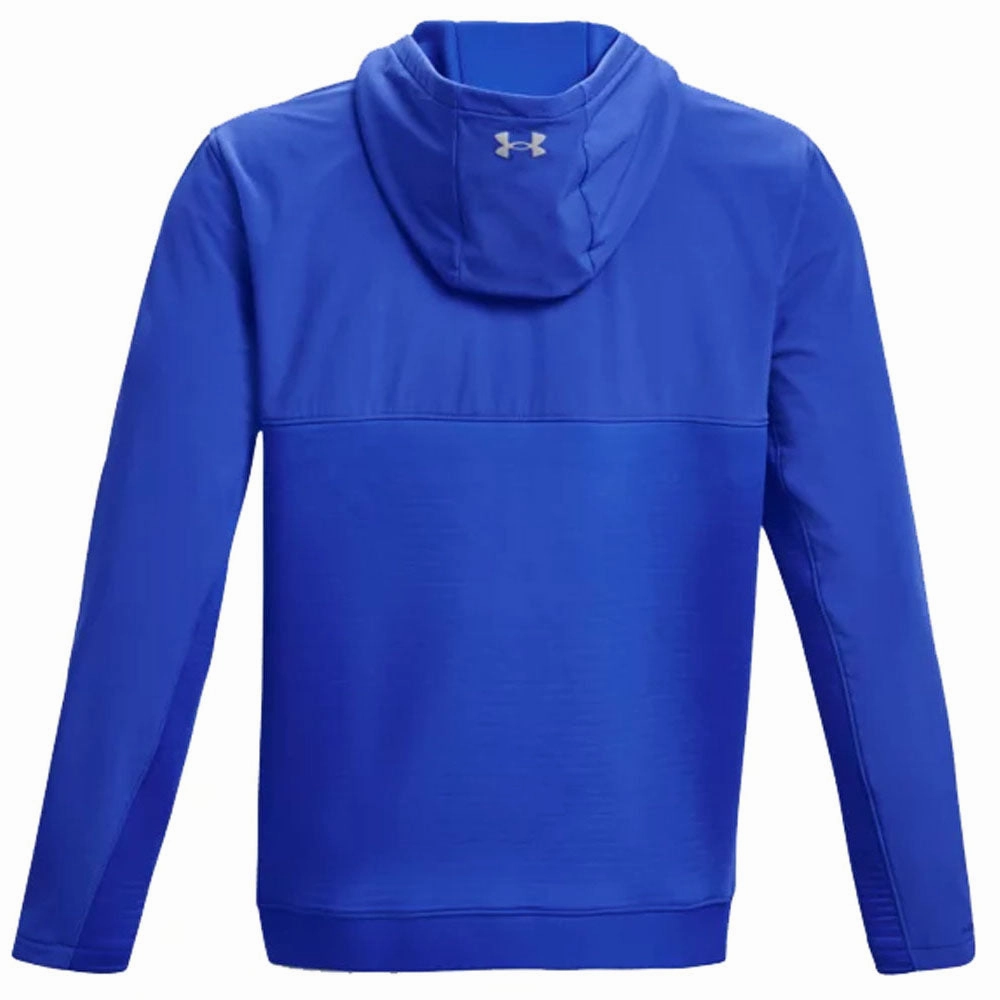 Under Armour Storm Daytona Full Zip Hoodie - Versa Blue Heather Jersey Material Soft and Cozy