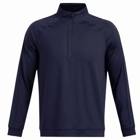 Under Armour Storm Midlayer 1/2 Zip - Midnight Navy snap buttoned