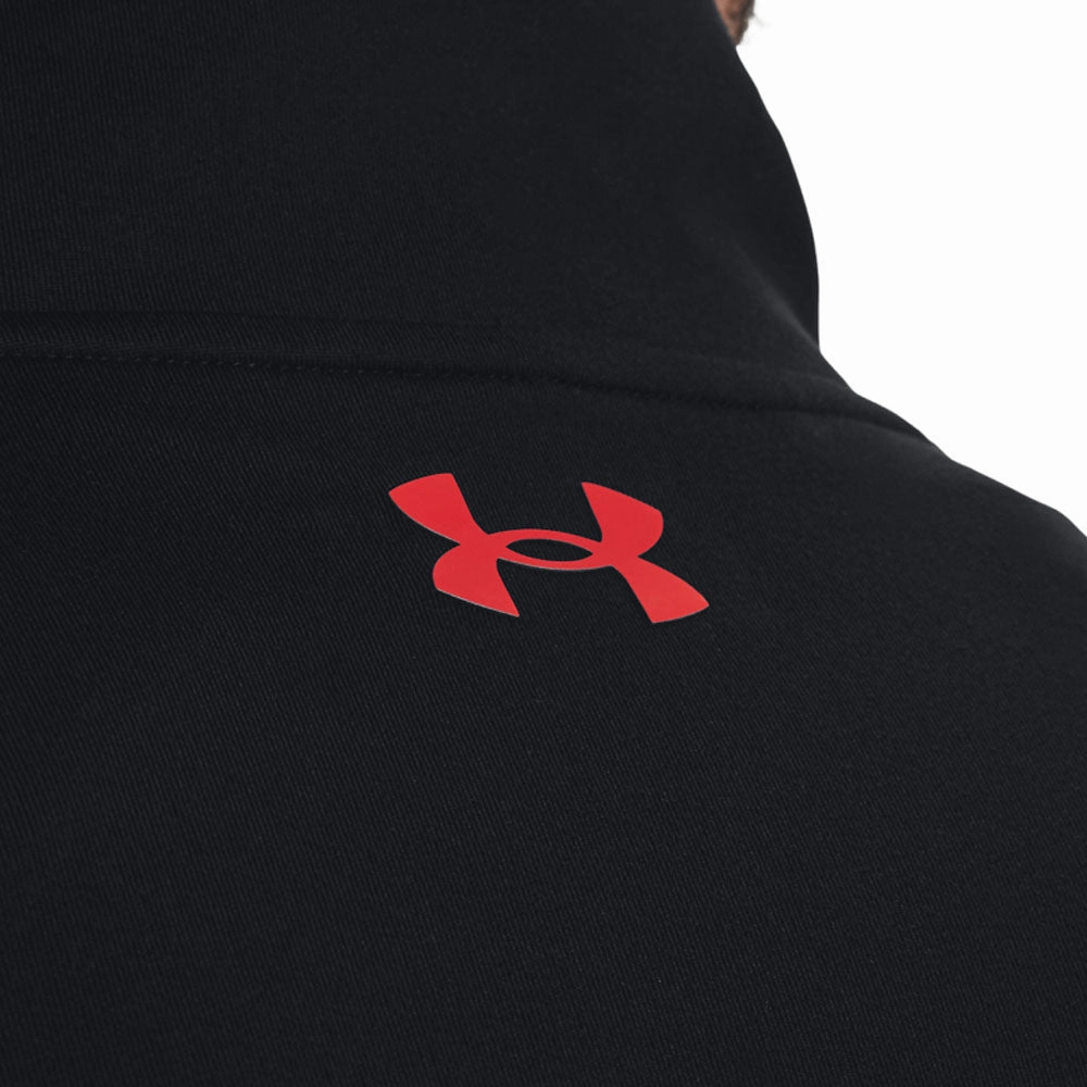 Under Armour Storm Midlayer 1/2 Zip Sweater - Black/Red Chill Wear Everyday Hoodie
