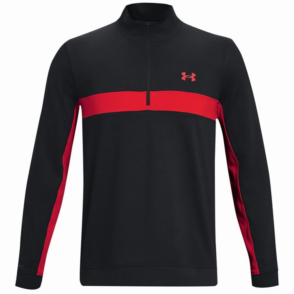 Under Armour Storm Midlayer 1/2 Zip Sweater - Black/Red Cozy Vibe
