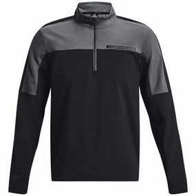 Under Armour Storm Windstrike 1/2 Zip Pullover - Black/Pitch Grey Competitive Advantage Layered Fashion