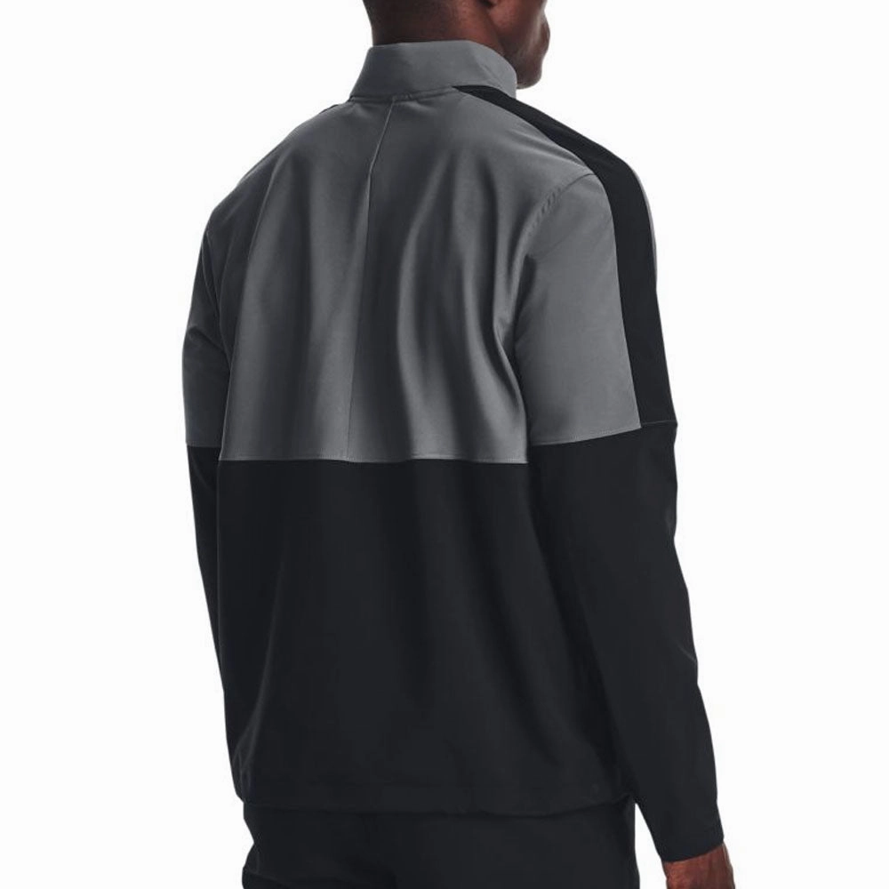 Under Armour Storm Windstrike 1/2 Zip Pullover - Black/Pitch Grey Workout Gear product buckle functionality
