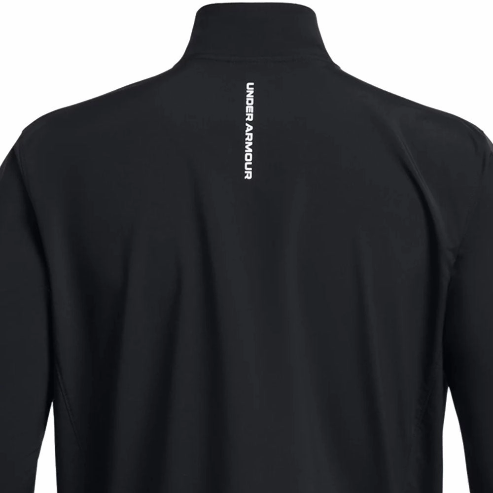 clip accents product herringbone texture Under Armour Storm Windstrike Full Zip Pullover - Black