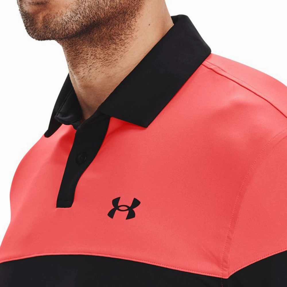 Under Armour T2G Blocked Polo - Black/Venom Red Value for Money Sporty Look