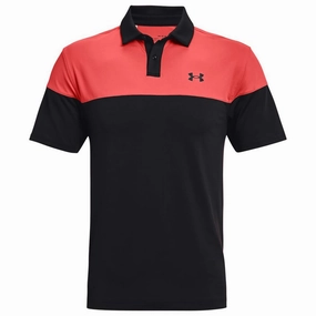 Under Armour T2G Blocked Polo - Black/Venom Red Cozy Style School Uniform