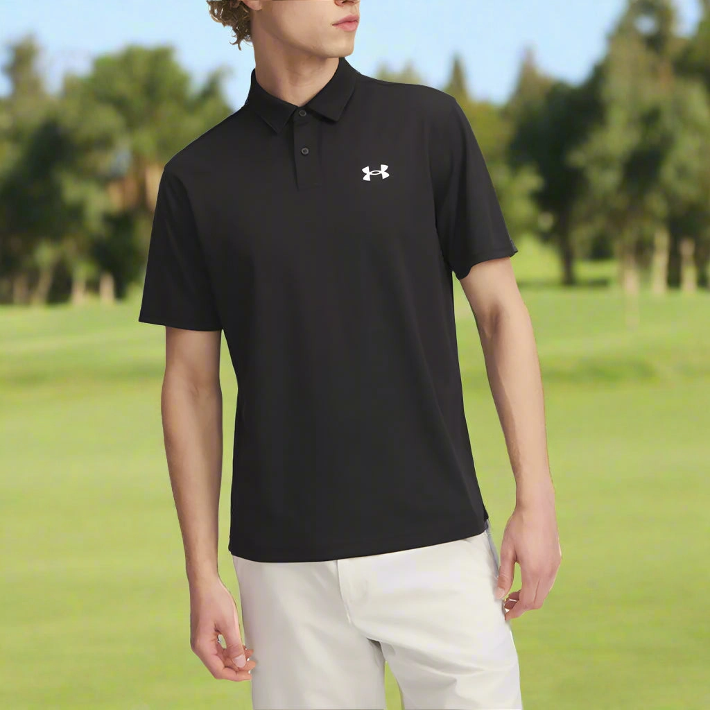 Sleek And Stylish Under Armour T2G Pique Polo Shirt - Black/White