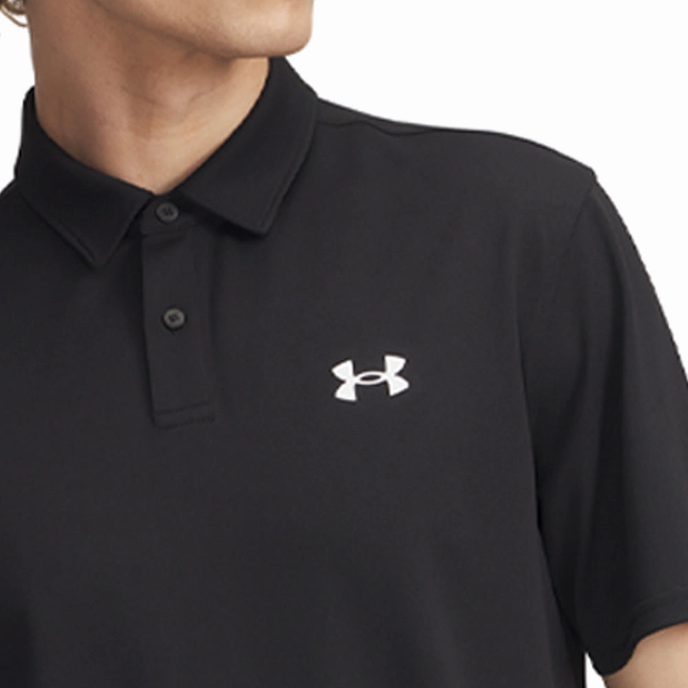 Under Armour T2G Pique Polo Shirt - Black/White Sophisticated Casual Abrasion resistant