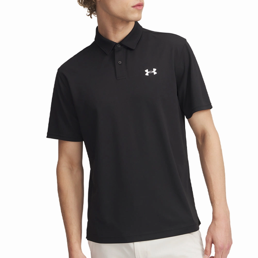 Under Armour T2G Pique Polo Shirt - Black/White slim fit