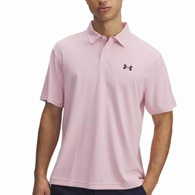 Chic and Cozy Under Armour T2G Pique Polo Shirt - Prime Pink/Midnight Navy