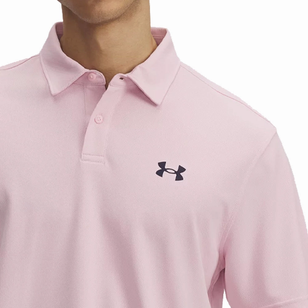 Under Armour T2G Pique Polo Shirt - Prime Pink/Midnight Navy Daily Trend Stretch Jersey Knit