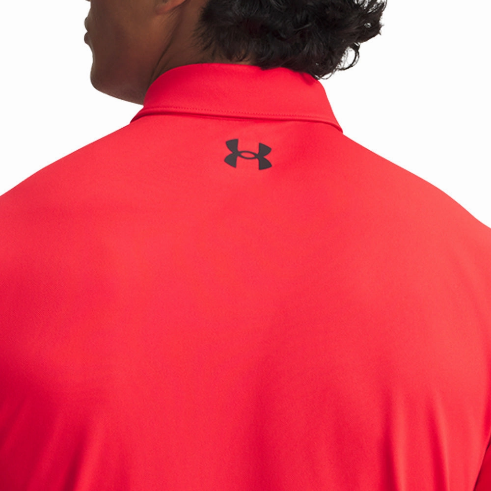 Quick-Dry Fabric Under Armour T2G Pique Polo Shirt - Racer Red/Black