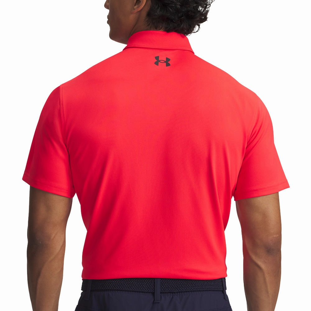 Perfect Fit Minimalist Look Under Armour T2G Pique Polo Shirt - Racer Red/Black