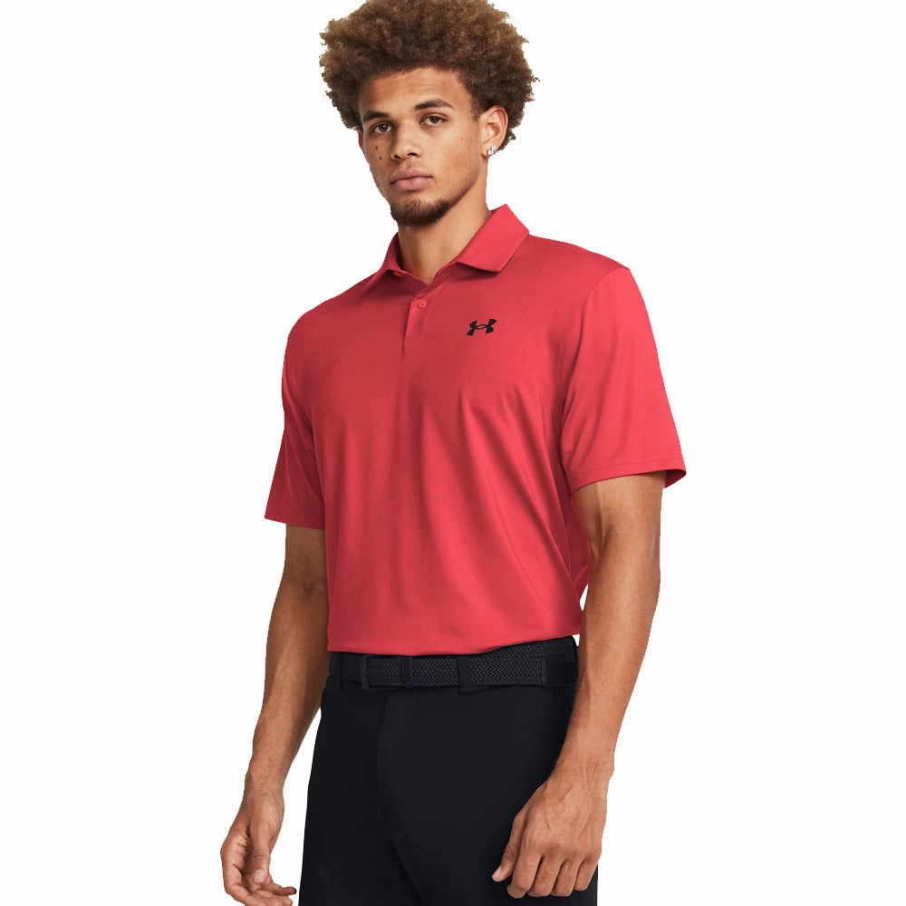 Classic Design Active Look Under Armour T2G Polo Shirt - Red Solstice/Black