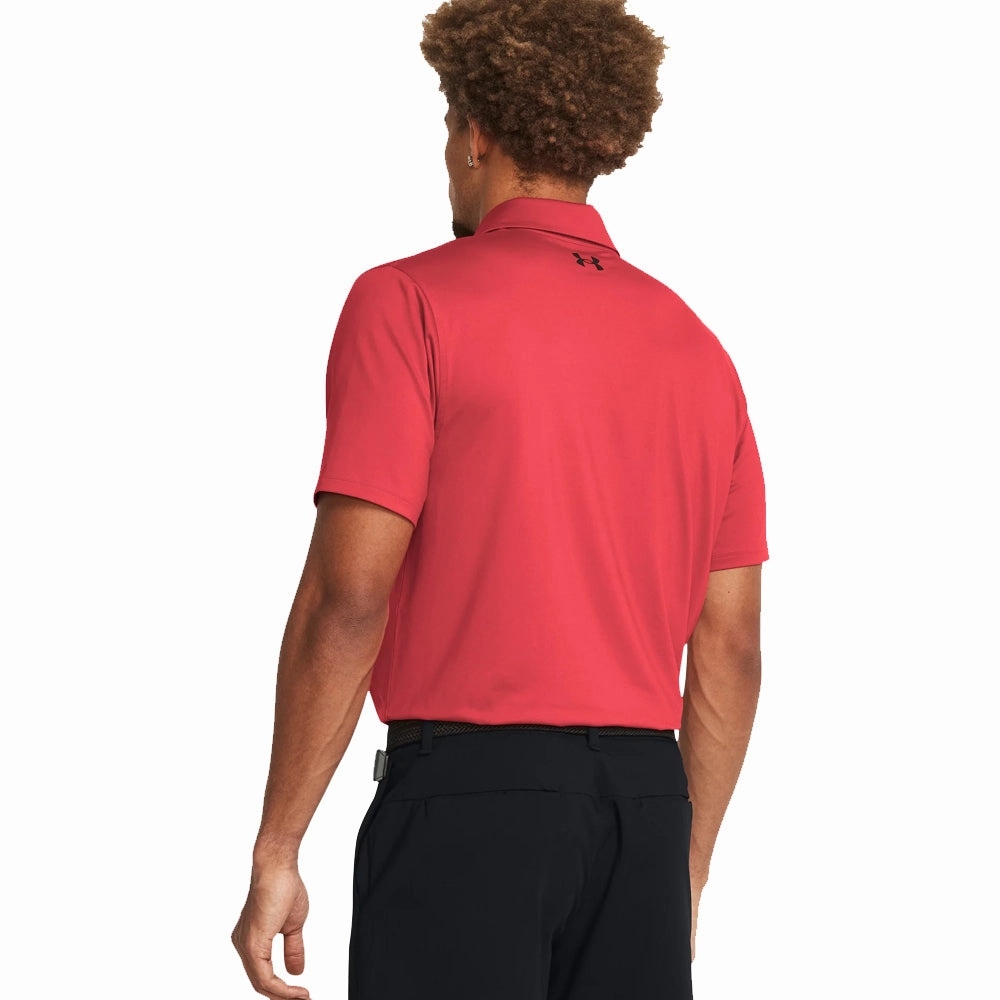 Under Armour T2G Polo Shirt - Red Solstice/Black Non Iron Fabric