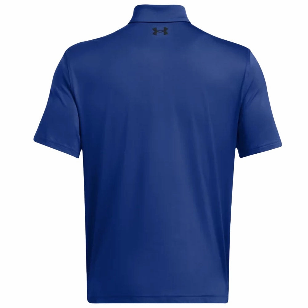 Under Armour T2G Polo Shirt - Tech Blue MoistureControlFibers Stretchable Knit