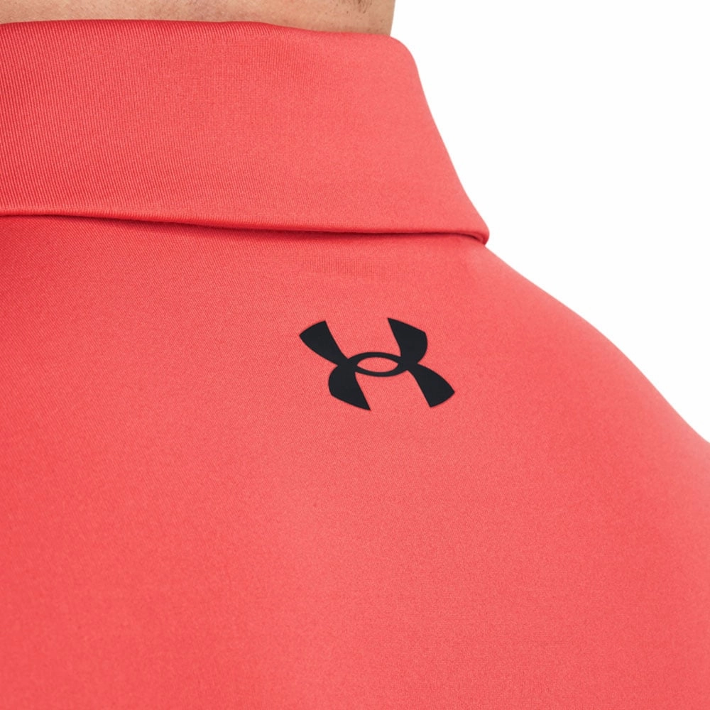 Under Armour T2G Polo Shirt - Venom Red Pilling Resistant Finish No Slip Shoulder Design