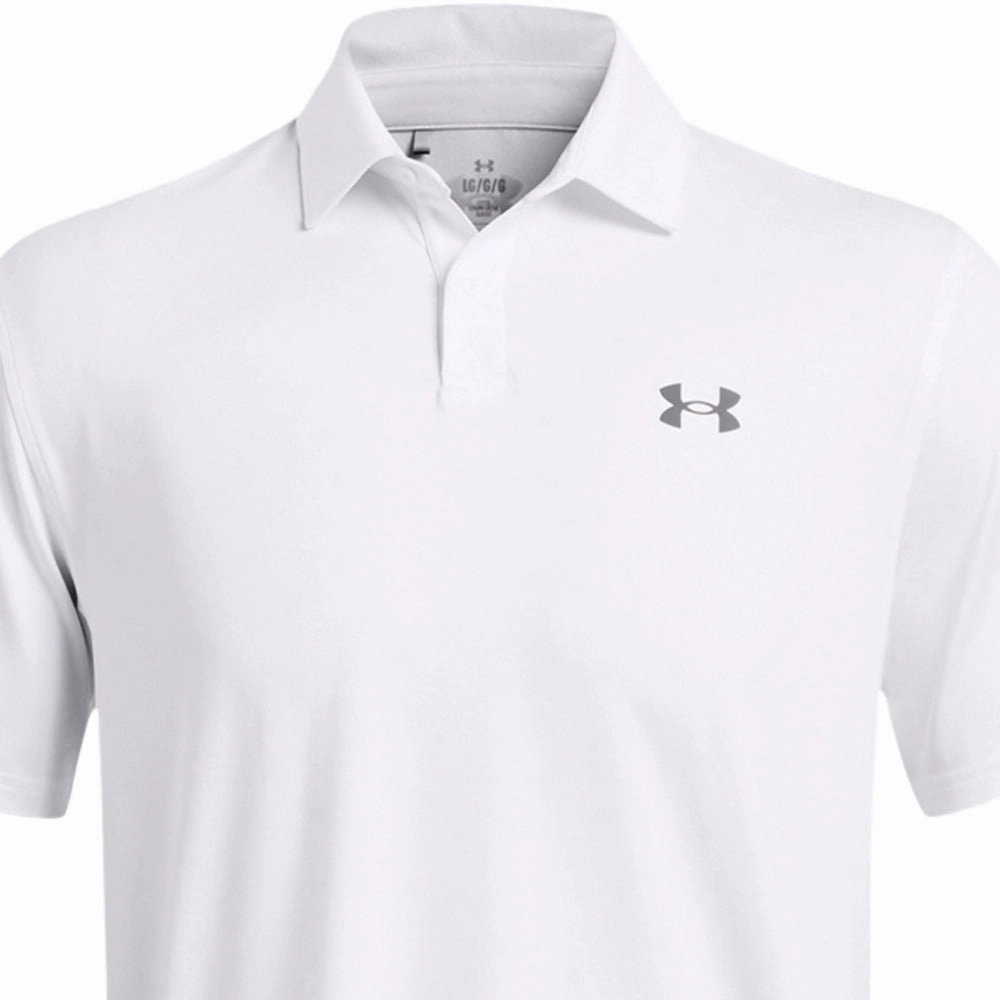 Essential Look Under Armour T2G Polo Shirt - White/Pitch Gray