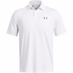 Under Armour T2G Polo Shirt - White/Pitch Gray GentleWashResistance Comfy All-Day