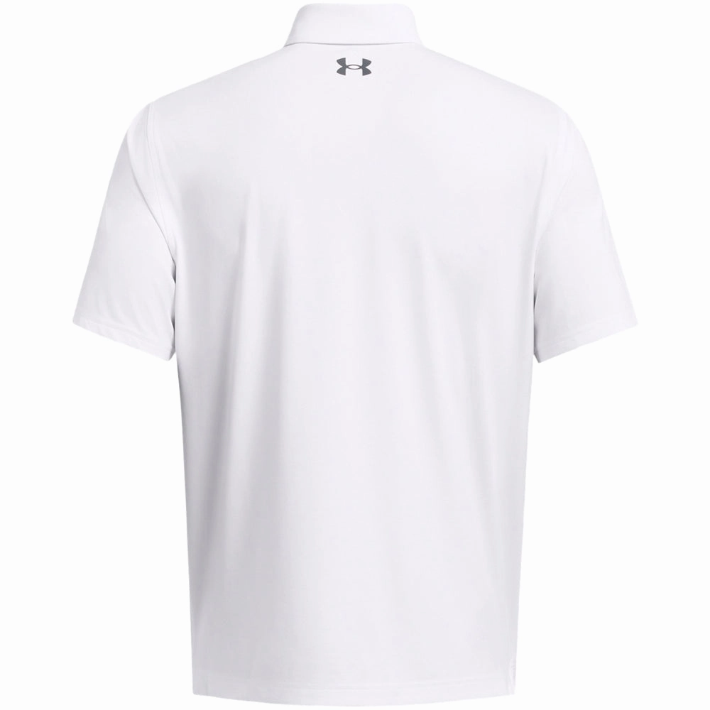 Under Armour T2G Polo Shirt - White/Pitch Gray Classic Color Thermal Regulation Layer