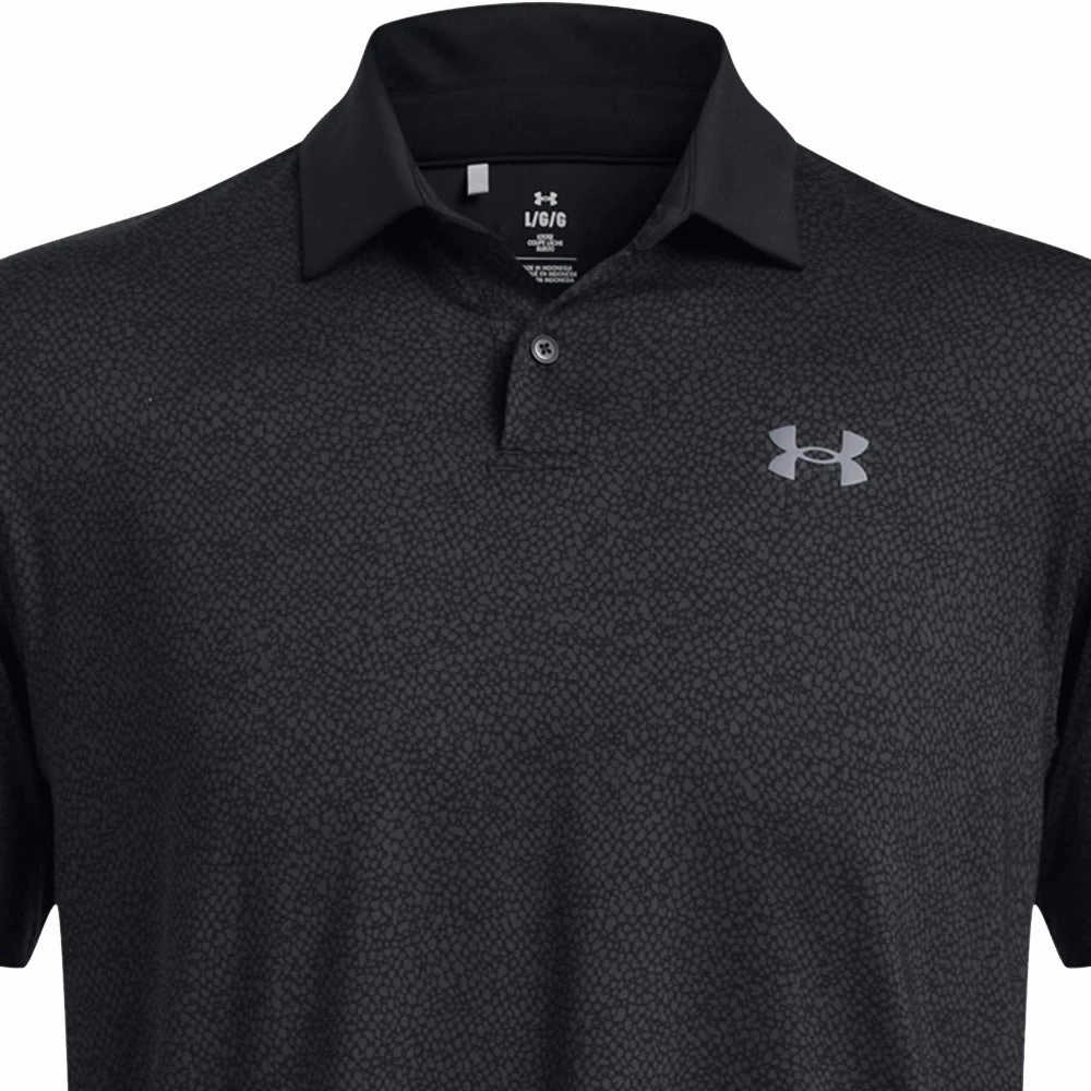 Under Armour T2G Printed Polo Shirt - Black/Castlerock Urban Trend Look casual outing
