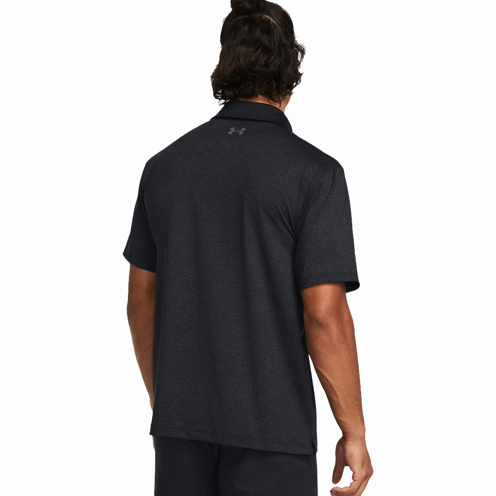 Under Armour T2G Printed Polo Shirt - Black/Castlerock Casual Chic Adaptable