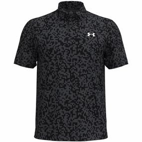 Under Armour T2G Printed Polo Shirt - Black/Castlerock/White Ultimate Wear Street Trend